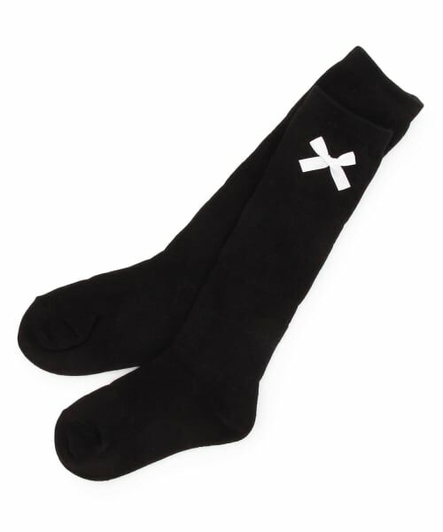 KP / ケーピー ソックス | リボン ハイソックス（黒）