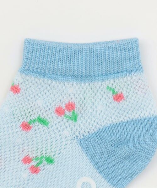 KP / ケーピー ソックス | チェリー総柄 スニーカーソックス 【COOLMAX】 | 詳細1
