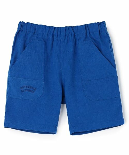 KP / ケーピー ショート・ハーフ・半端丈パンツ | スラブ平織 ハーフパンツ(ブルー)