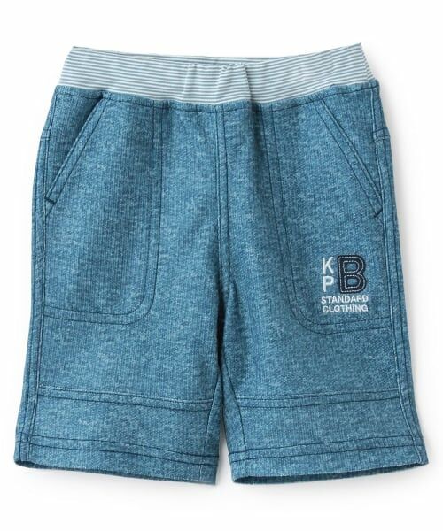 KP / ケーピー ショート・ハーフ・半端丈パンツ | ドライメッシュ デニムプリント ハーフパンツ（ブルー）