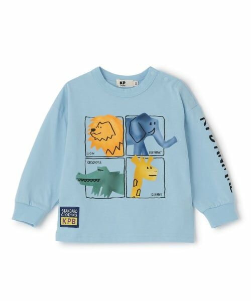 KP / ケーピー Tシャツ | 【GOOD PRICE】 アニマルモチーフプリント長袖Tシャツ（サックス）