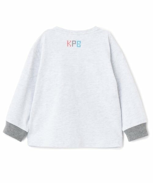 KP / ケーピー Tシャツ | 電車柄クロス刺しゅう 長袖Tシャツ | 詳細1