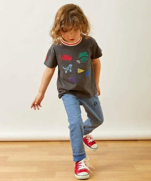 KP / ケーピー Tシャツ | ハンド刺しゅう風 半袖Tシャツ | 詳細11