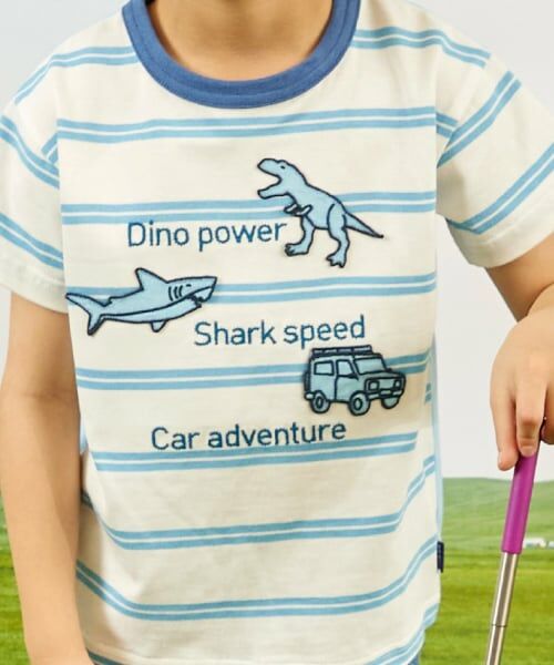 KP / ケーピー Tシャツ | ワッペン ボーダーＴシャツ | 詳細10