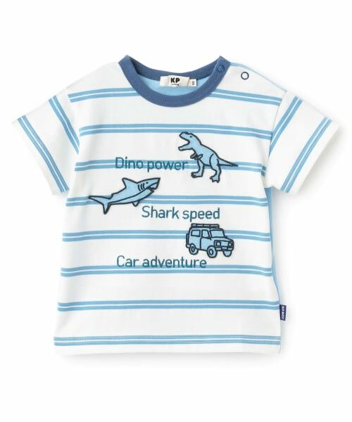 KP / ケーピー Tシャツ | ワッペン ボーダーＴシャツ | 詳細9