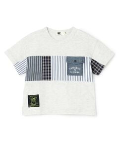 KP / ケーピー Tシャツ | パッチワーク切り替え Tシャツ