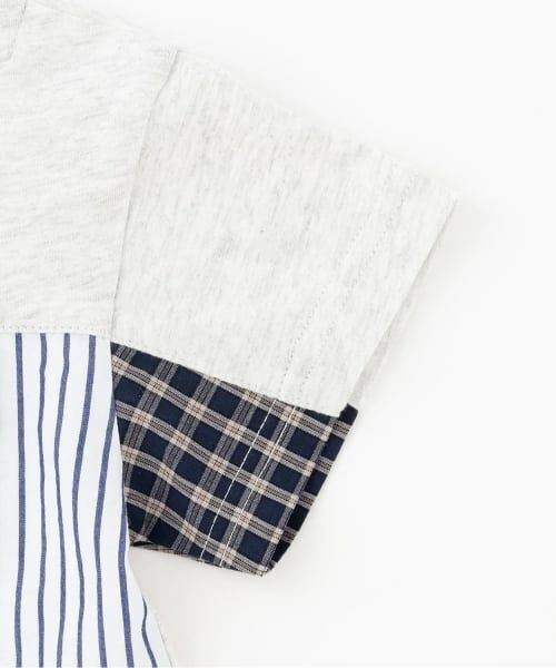 KP / ケーピー Tシャツ | パッチワーク切り替え Tシャツ | 詳細3