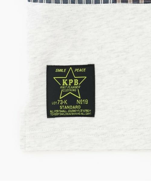 KP / ケーピー Tシャツ | パッチワーク切り替え Tシャツ | 詳細5