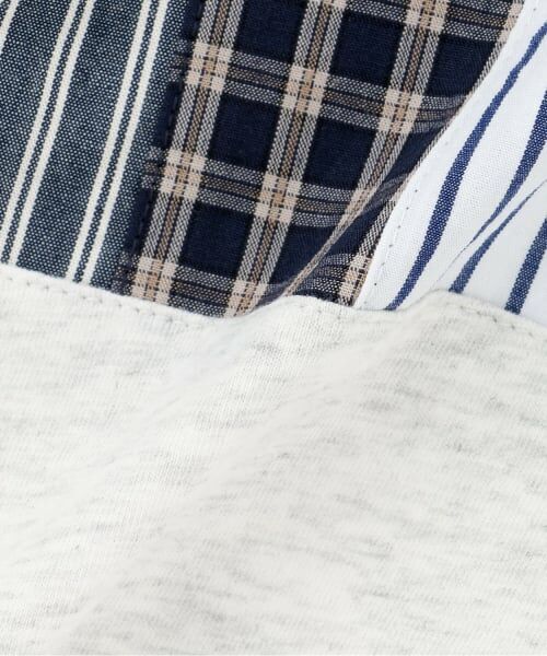 KP / ケーピー Tシャツ | パッチワーク切り替え Tシャツ | 詳細6