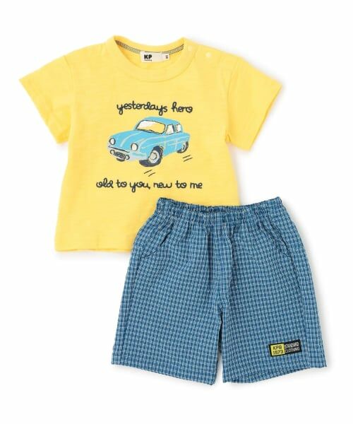 KP / ケーピー Tシャツ | 車T×チェックハーフパンツ セット | 詳細2