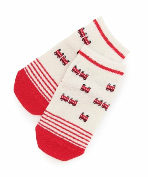 KP / ケーピー ソックス | 電車柄 スニーカー丈ソックス（オフ ホワイト）