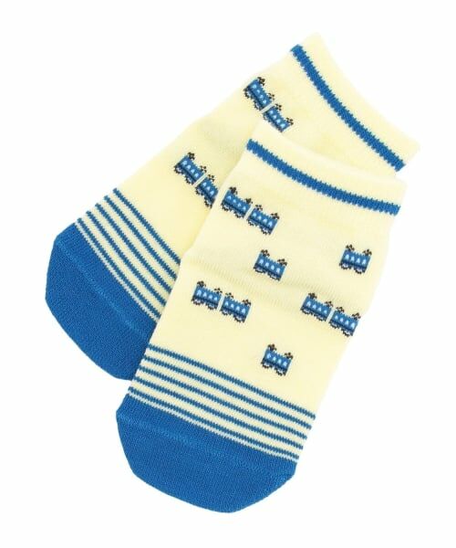 KP / ケーピー ソックス | 電車柄 スニーカー丈ソックス（クリーム）