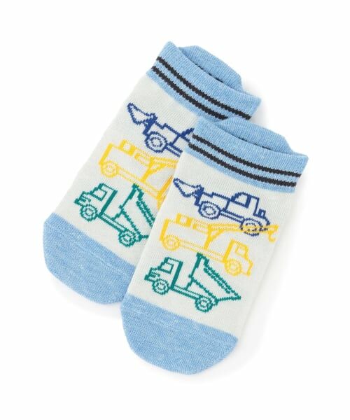 KP / ケーピー ソックス | 働く車柄 スニーカー丈ソックス（シルバー グレー）