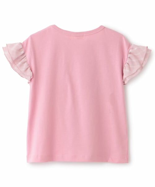 KP / ケーピー Tシャツ | ドロップショルダー 袖フリルTシャツ | 詳細1