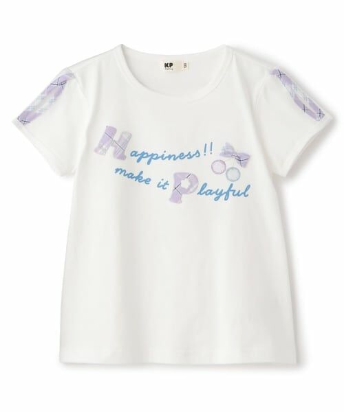 KP / ケーピー Tシャツ | オープンスリーブ Tシャツ(オフ ホワイト)