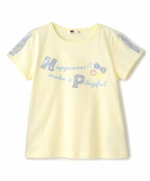 KP / ケーピー Tシャツ | チェックロゴ 肩スリットTシャツ | 詳細10