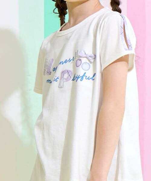 KP / ケーピー Tシャツ | チェックロゴ 肩スリットTシャツ | 詳細13