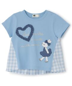 KP / ケーピー Tシャツ | mimiちゃん×ギンガム 切り替えTシャツ