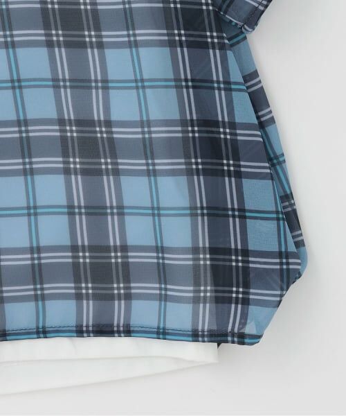 KP / ケーピー Tシャツ | シフォンシアーチェック ドッキングTシャツ | 詳細5