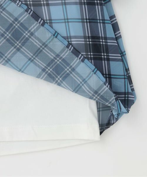 KP / ケーピー Tシャツ | シフォンシアーチェック ドッキングTシャツ | 詳細6