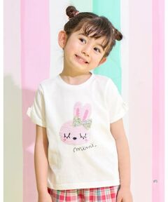 KP / ケーピー Tシャツ | mimiちゃん スパンコール刺しゅう Tシャツ