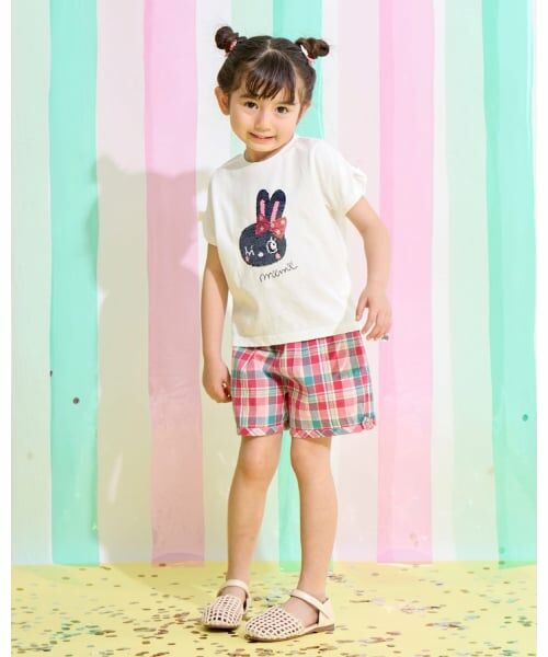 KP / ケーピー Tシャツ | mimiちゃん スパンコール刺しゅう Tシャツ | 詳細14