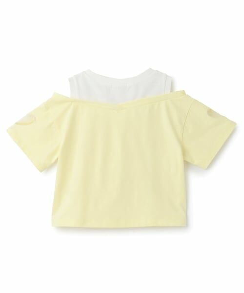 KP / ケーピー Tシャツ | エンボス加工ロゴ 肩見せTシャツ | 詳細1