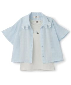 KP / ケーピー シャツ・ブラウス | シアーシャツ・テレコタンクトップ セット