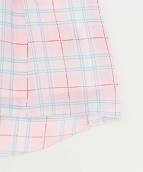 KP / ケーピー その他トップス | シフォンシアーチェック×ツイル シャツ衿チュニック | 詳細5