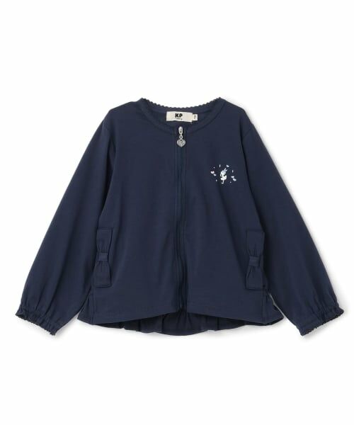 KP / ケーピー カーディガン・ボレロ | ジップアップカーディガン（紺）