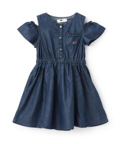 KP / ケーピー ミニ丈・ひざ丈ワンピース | 【冷感デニム】 肩見せワンピース