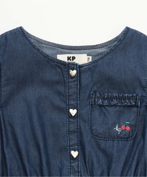 KP / ケーピー ミニ丈・ひざ丈ワンピース | 【冷感デニム】 肩見せワンピース | 詳細2