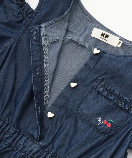 KP / ケーピー ミニ丈・ひざ丈ワンピース | 【冷感デニム】 肩見せワンピース | 詳細3