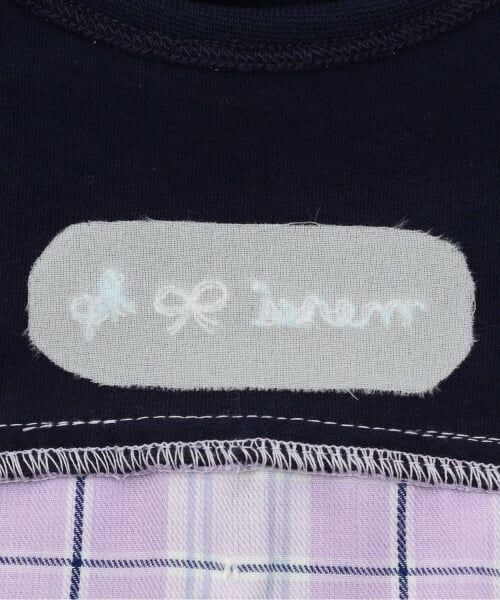 KP / ケーピー ミニ丈・ひざ丈ワンピース | 先染チェック レイヤード風ワンピース | 詳細3