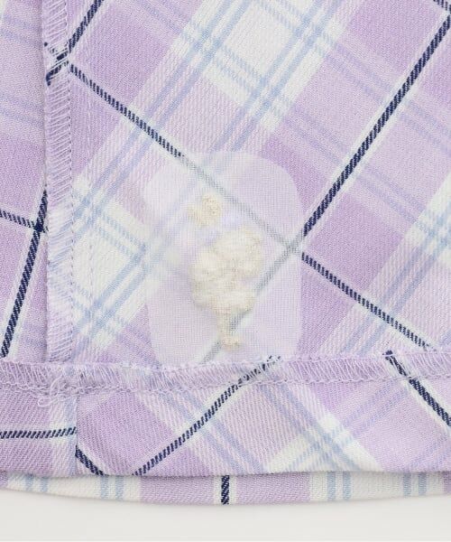 KP / ケーピー ミニ丈・ひざ丈ワンピース | 先染チェック レイヤード風ワンピース | 詳細7