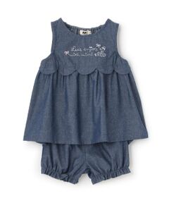 KP / ケーピー その他トップス | ラメデニム チュニック･ショートパンツセット