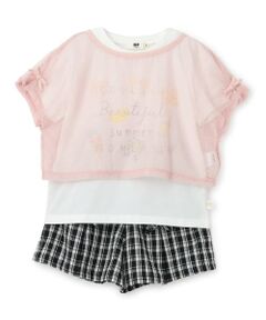 KP / ケーピー その他トップス | Tシャツ・ショートパンツ・メッシュＴ セット