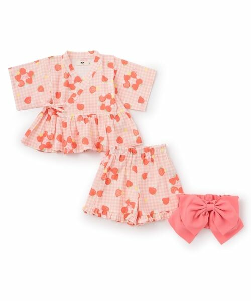 KP / ケーピー 着物・浴衣・小物類 | いちご柄 甚平･帯付き | 詳細2