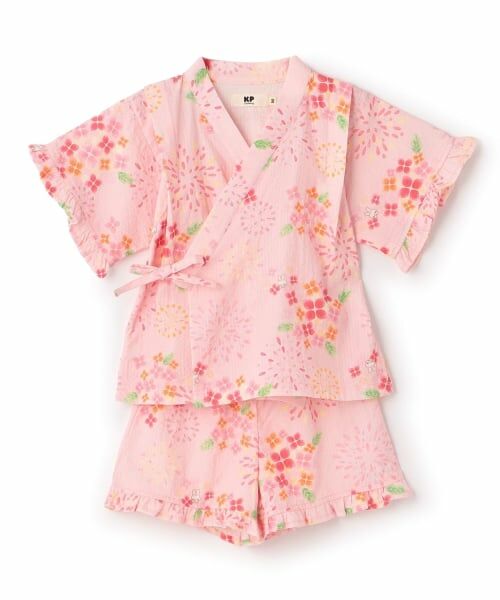 KP / ケーピー 着物・浴衣・小物類 | 花火あじさい柄 甚平（ピンク）