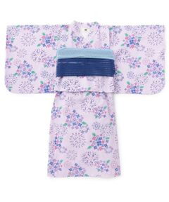 KP / ケーピー 着物・浴衣・小物類 | 花火あじさい柄 浴衣･帯付き
