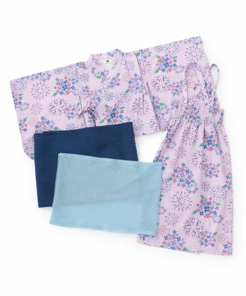 KP / ケーピー 着物・浴衣・小物類 | 花火あじさい柄 浴衣･帯付き | 詳細2