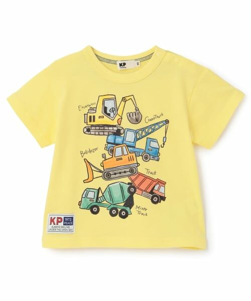 KP / ケーピー Tシャツ | 【GOOD PRICE】 働く車 半袖Tシャツ（黄）