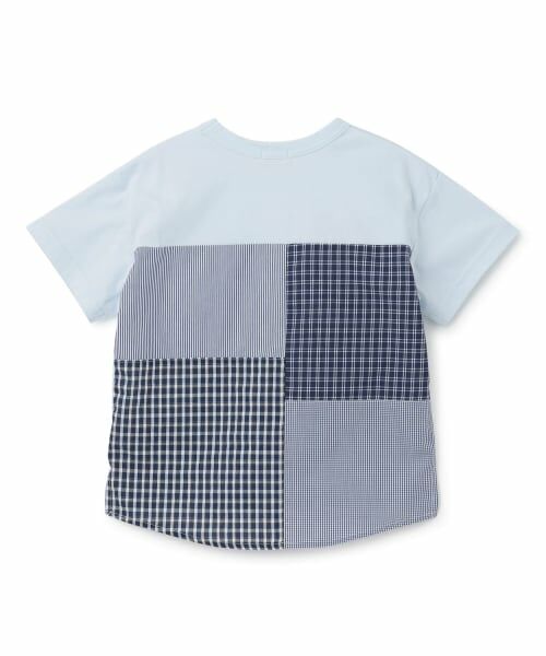 KP / ケーピー Tシャツ | パッチワーク切り替え Tシャツ | 詳細1