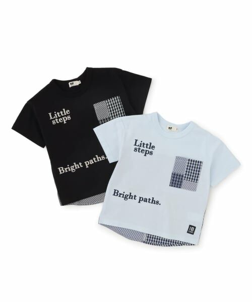 KP / ケーピー Tシャツ | パッチワーク切り替え Tシャツ | 詳細8