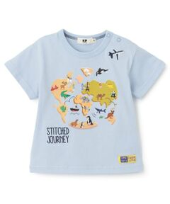 KP / ケーピー Tシャツ | 世界地図モチーフ Tシャツ