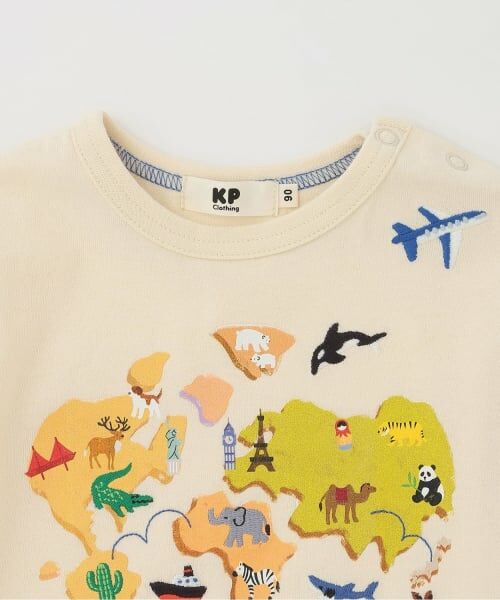 KP / ケーピー Tシャツ | 世界地図モチーフ Tシャツ | 詳細2
