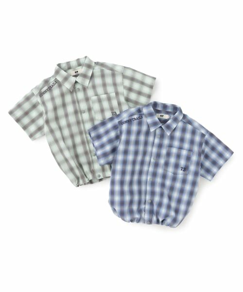 KP / ケーピー シャツ・ブラウス | オンブレチェック 半袖シャツ | 詳細10
