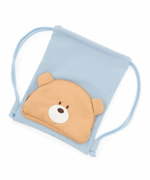 KP / ケーピー リュック・バックパック | くま顔 ナップサック（サックス）