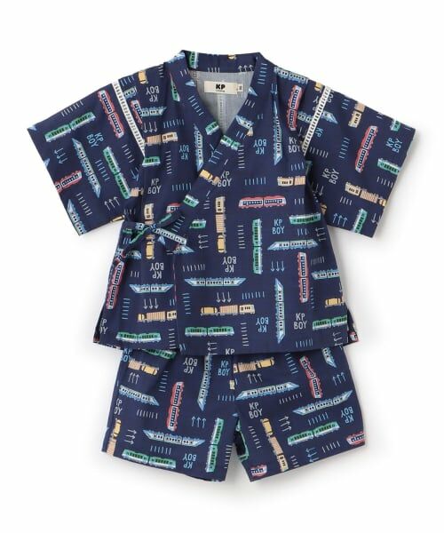 KP / ケーピー 着物・浴衣・小物類 | 電車柄 甚平（紺）