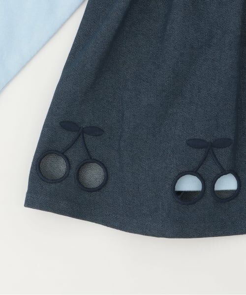 KP / ケーピー その他トップス | デニム風ツイル×天竺 長袖チュニック | 詳細4